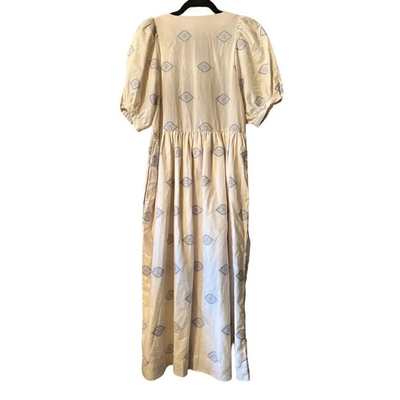 FOLK CLOTHING . COM 100% organic cotton sustainable prairie midi cottagecore XS - Picture 8 of 11